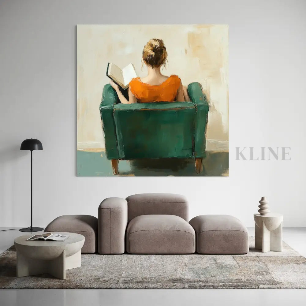 Quiet Reading Chair - Hand Painting 