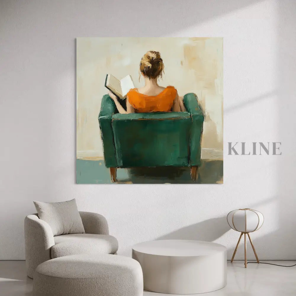 Quiet Reading Chair - Hand Painting 