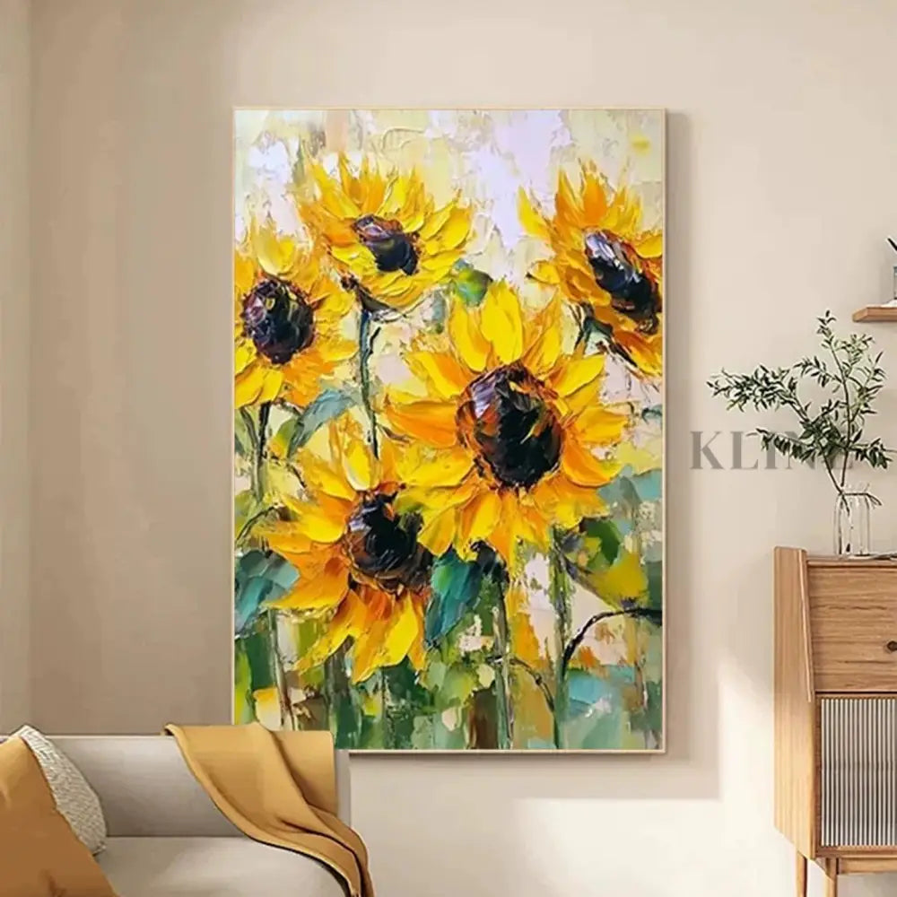Radiant Sunflowers Painting - Hand Painting