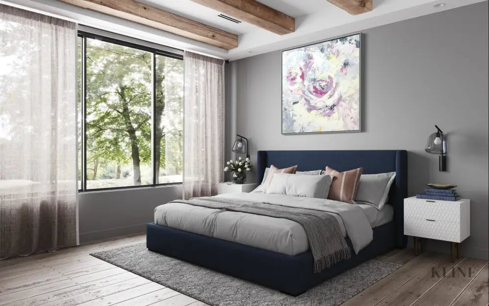 Radiate - Hand Painting Rosa Wandkunst