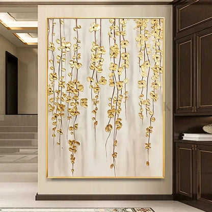 Rain of Golden Flowers - Hand Painting