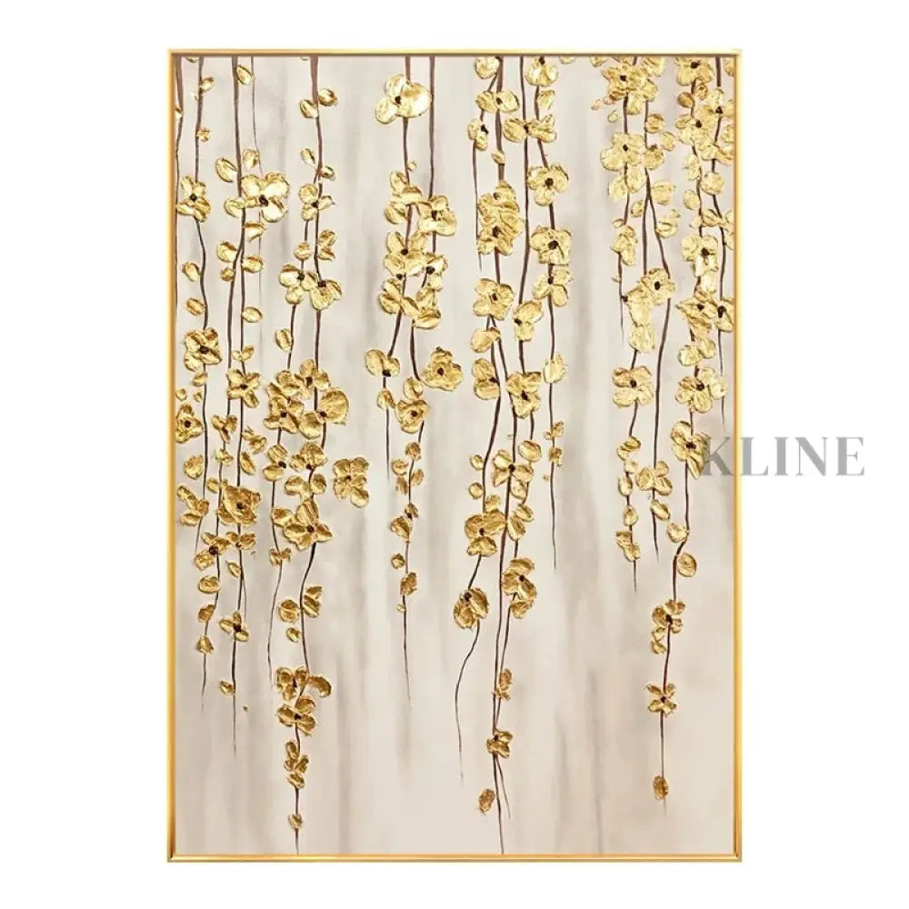 Rain of Golden Flowers - Hand Painting 
