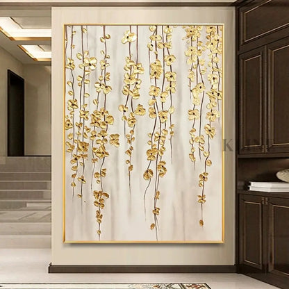 Rain of Golden Flowers - Hand Painting