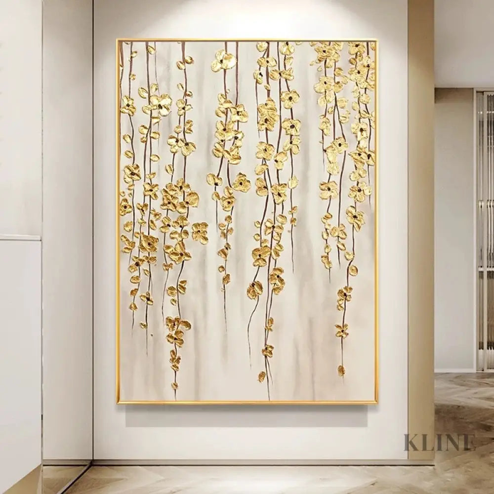Rain of Golden Flowers - Hand Painting