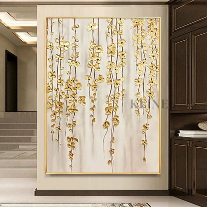 Rain of Golden Flowers - Hand Painting