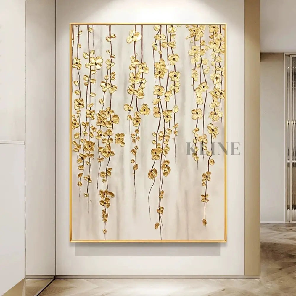 Rain of Golden Flowers - Hand Painting