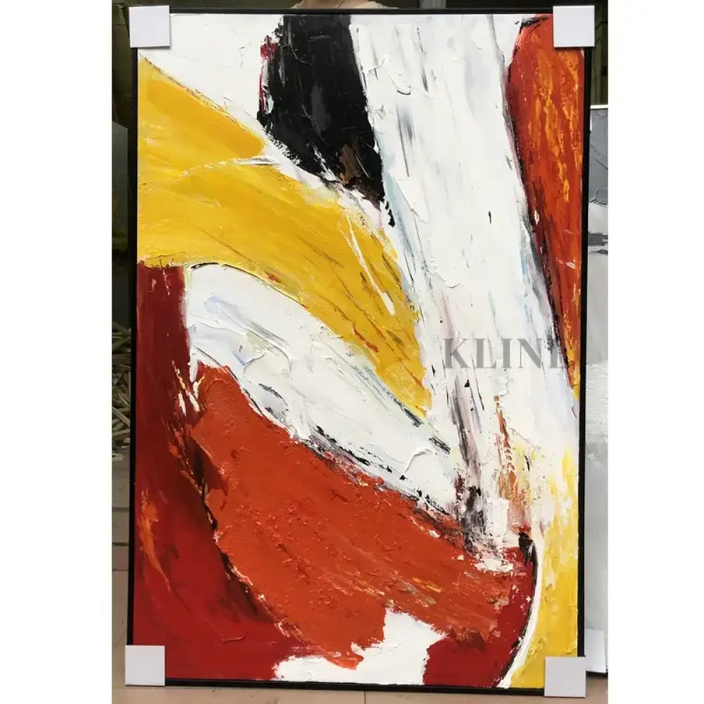 Red and Yellow Textured - Hand Painting