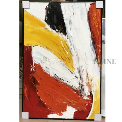 Red and Yellow Textured - Hand Painting