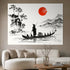 Red Sun Journey - Hand Painting