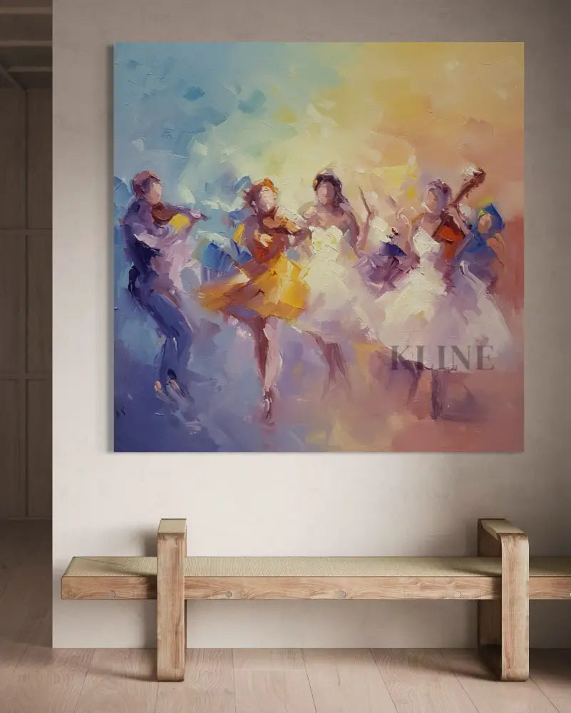 Rhythmic Hues - Hand Painting Large Wall Art