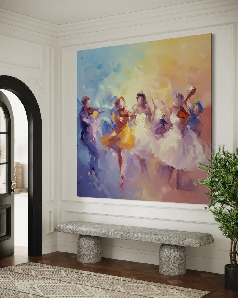 Rhythmic Hues - Hand Painting Arte da parete di tendenza