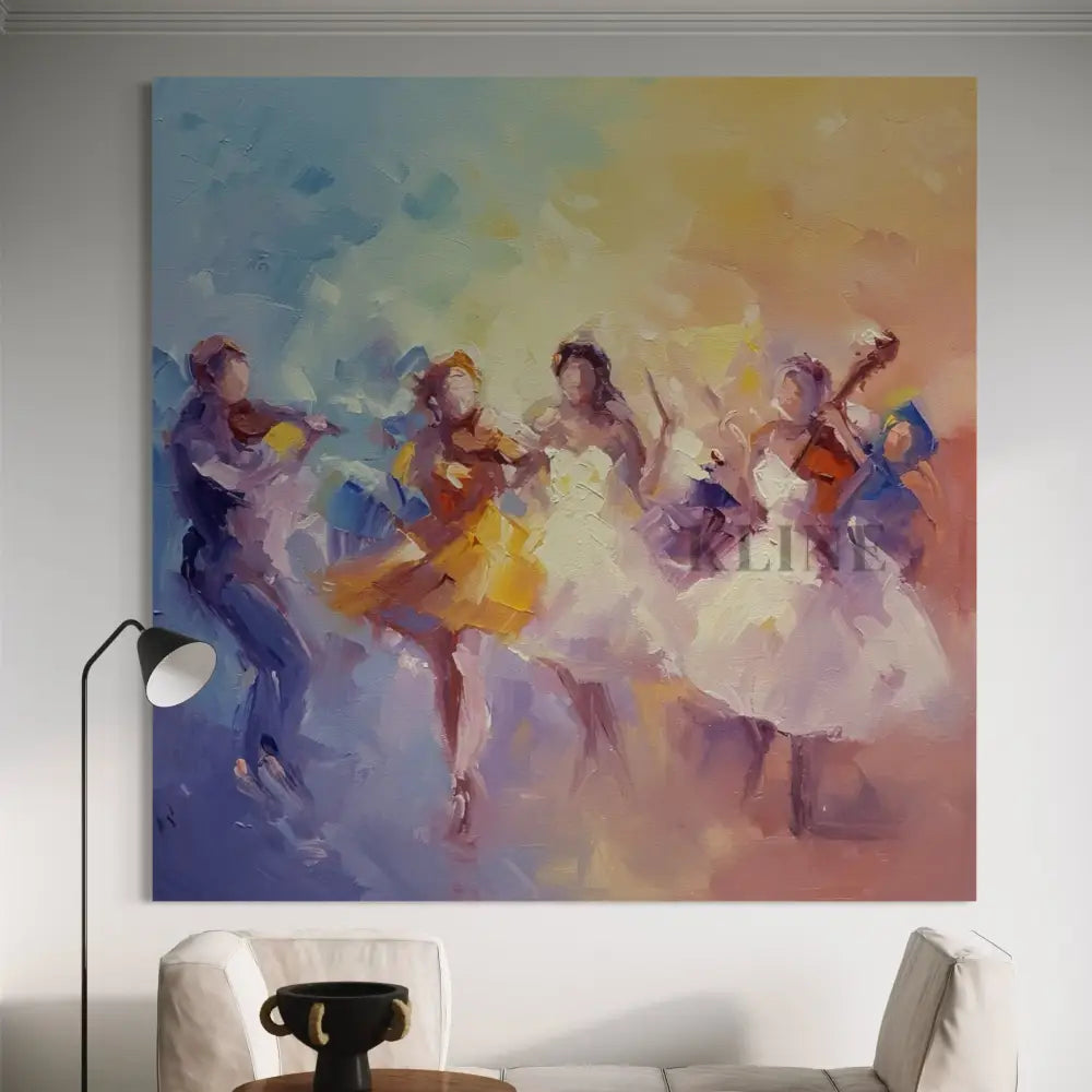 Rhythmic Hues - Hand Painting Large Wall Art