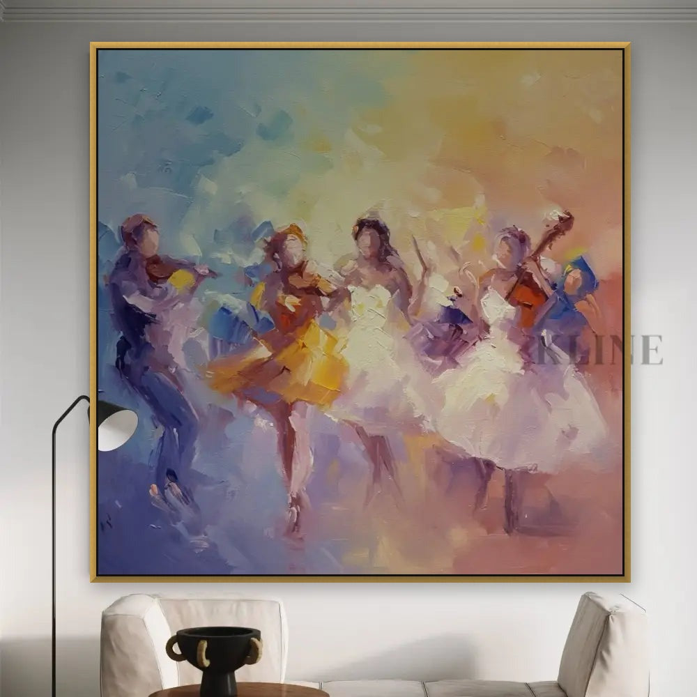 Rhythmic Hues - Hand Painting Arte e dipinti da parete quadrati