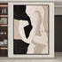 Rich Layers Textured Wall Art in Beige Black and Brown - Hand Painting