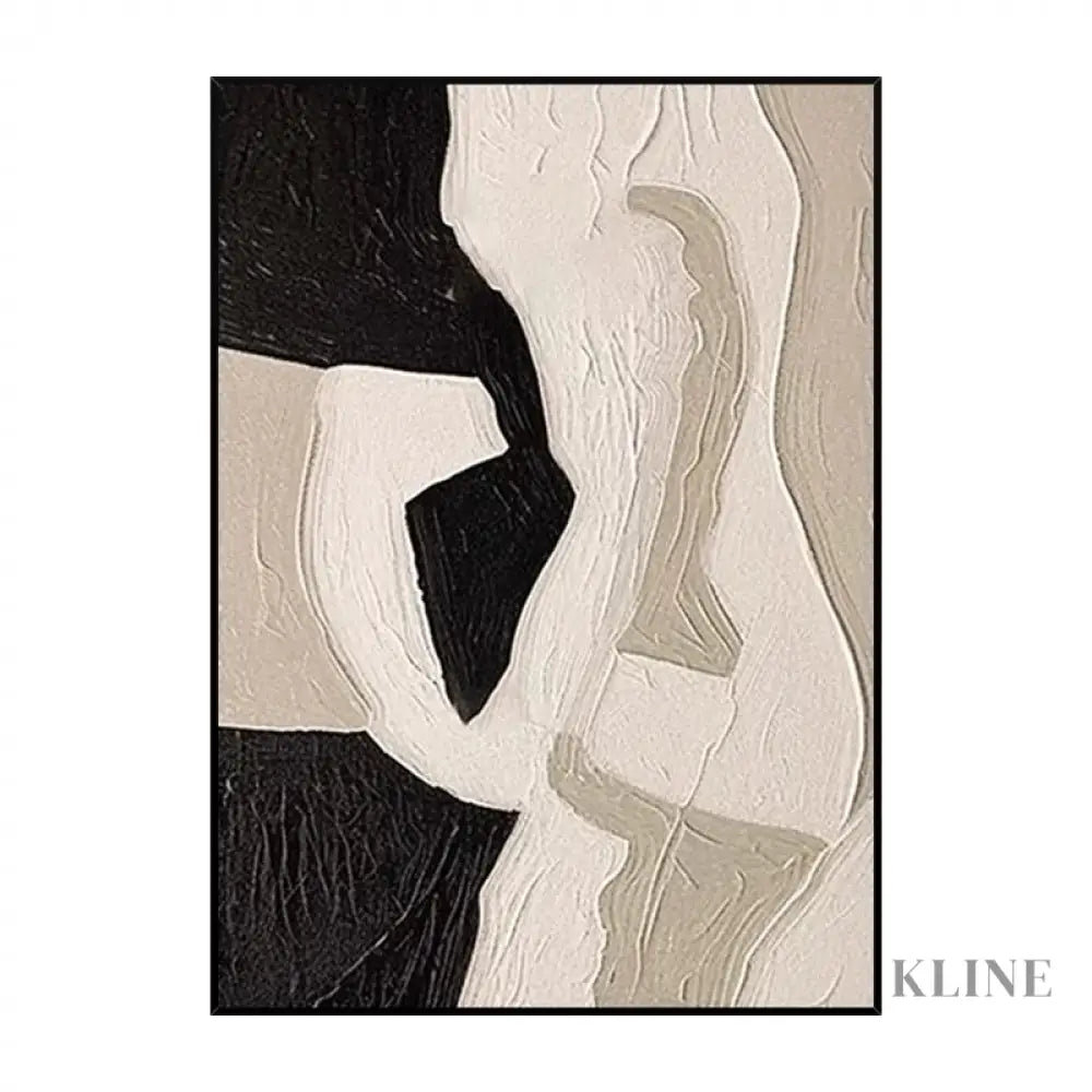 Rich Layers Textured Wall Art in Beige Black and Brown - Hand Painting