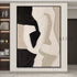 Rich Layers Textured Wall Art in Beige Black and Brown - Hand Painting