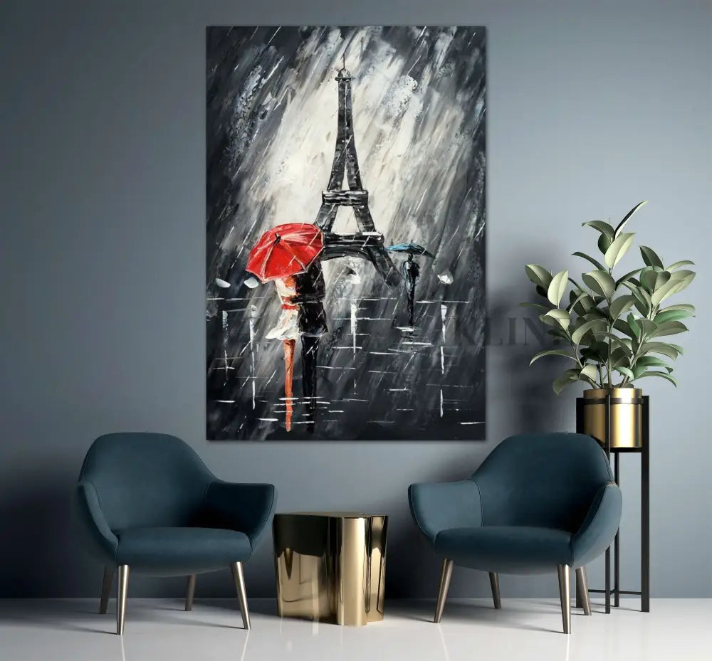 Romance In Paris - Hand Painting