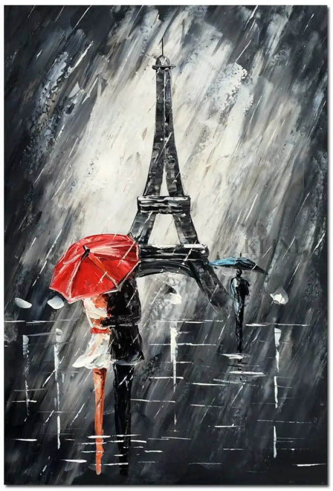 Romance In Paris - Hand Painting Dining Room Wall Art