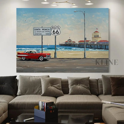 Route 66 Reverie - Hand Painting