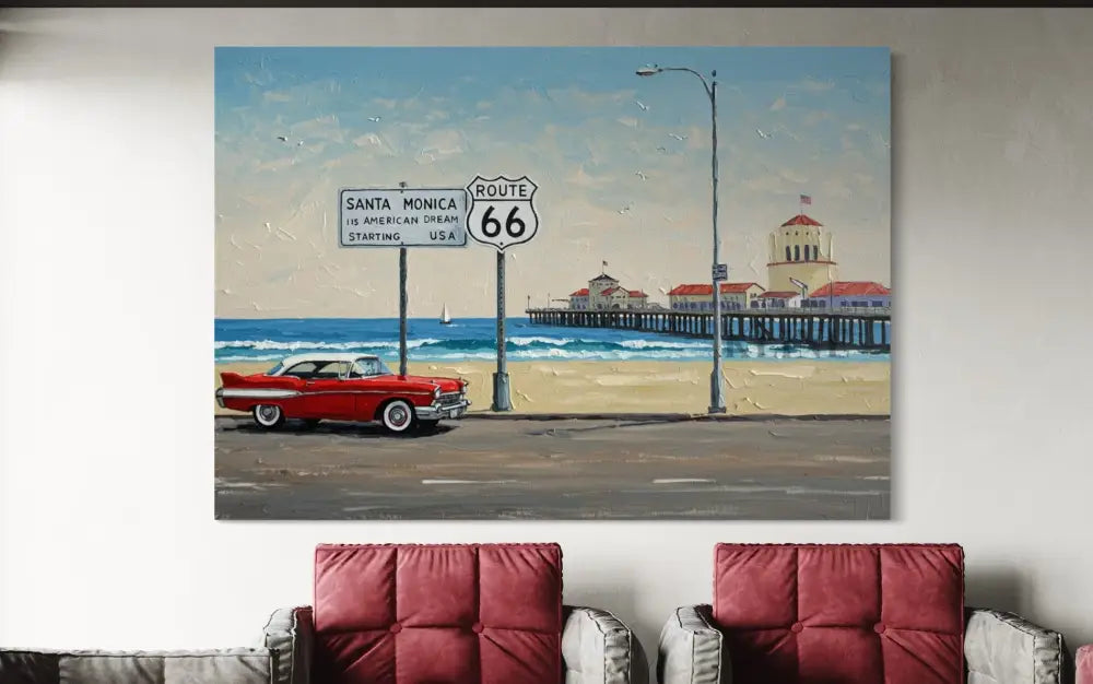 Route 66 Reverie - Hand Painting