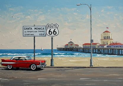 Route 66 Reverie - Hand Painting