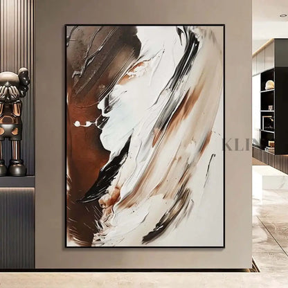 Rustic Hues and Ivory Echoes - Hand Painting