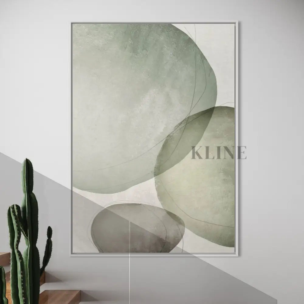 Sage Green Circles - Hand Painting