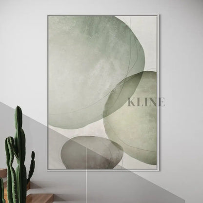 Sage Green Circles - Hand Painting