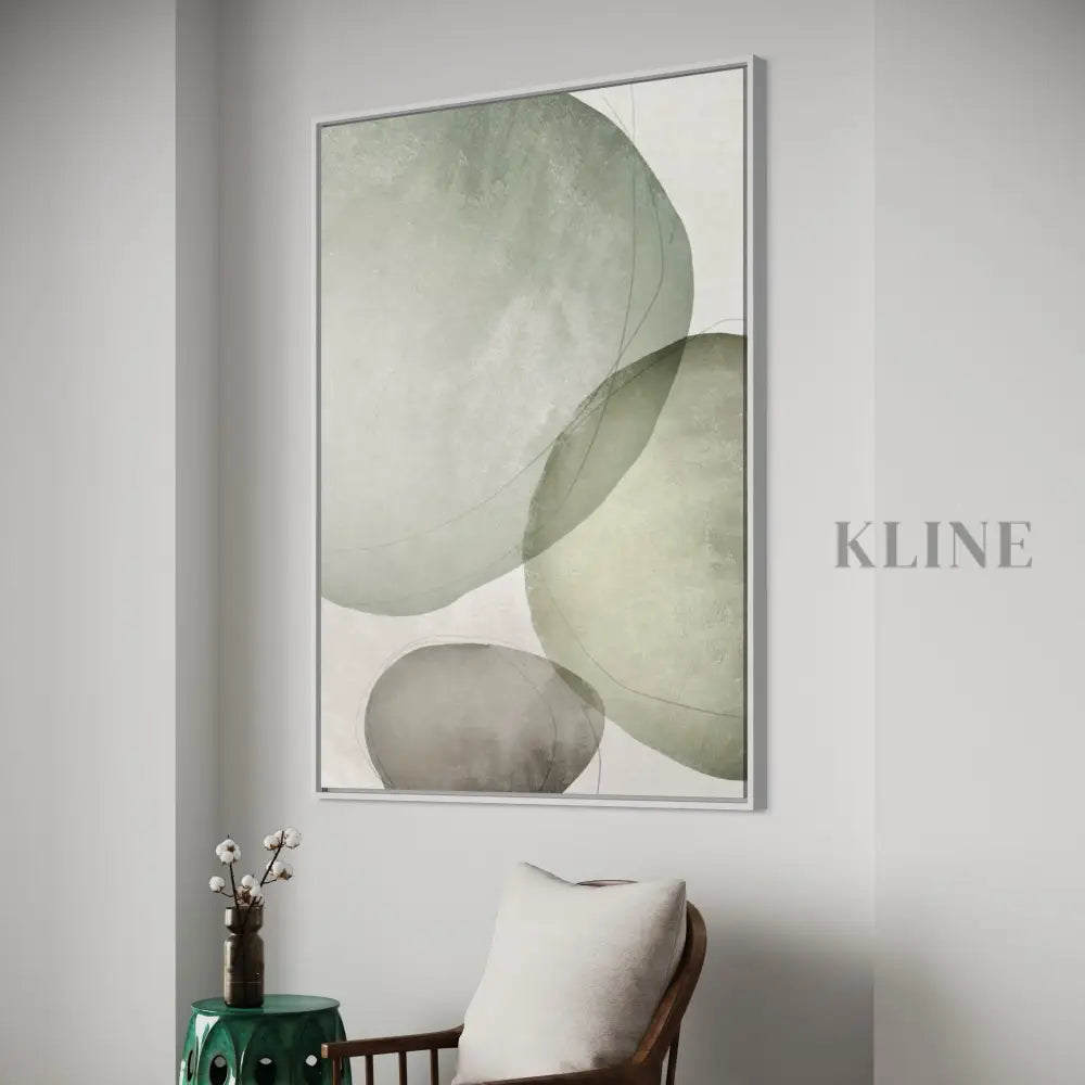 Sage Green Circles - Hand Painting