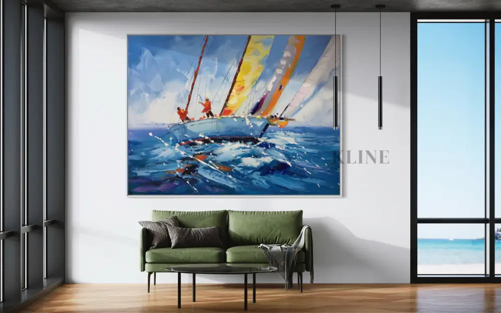 Sail Adventure - Hand Painting Grande arte da parete