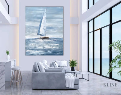 Sailing Far Away - Hand Painting