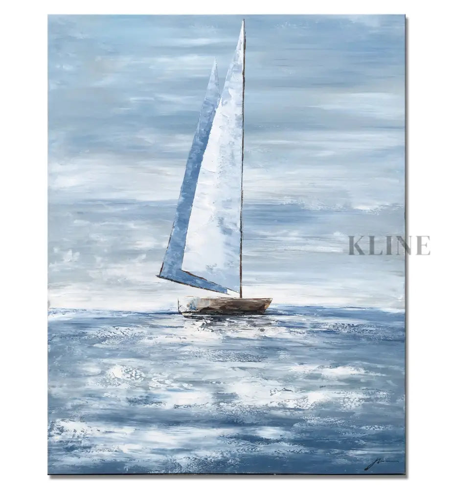 Sailing Far Away - Hand Painting 