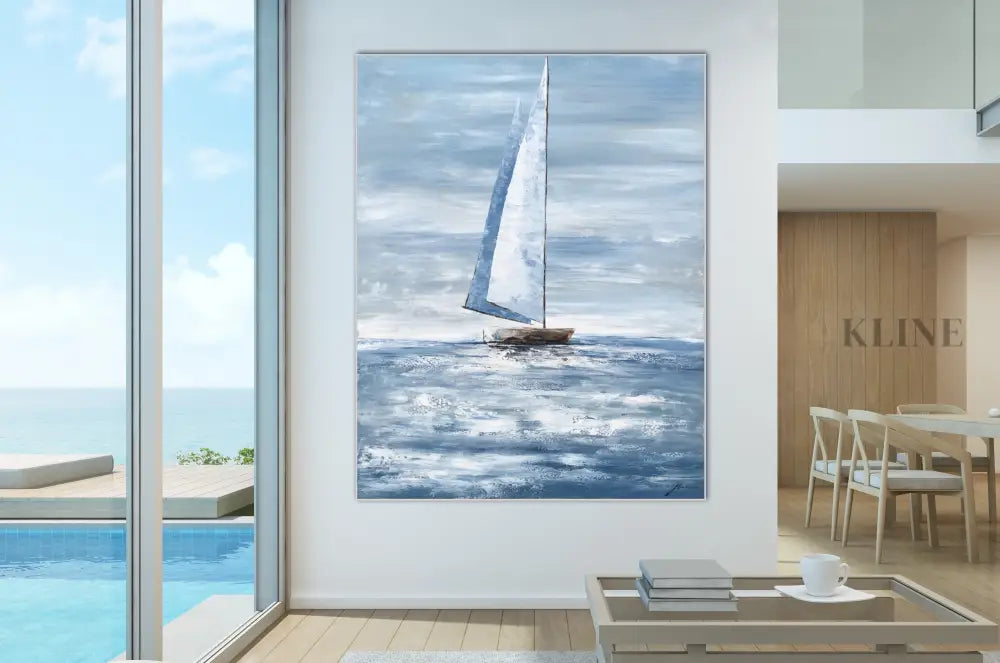 Sailing Far Away - Hand Painting 