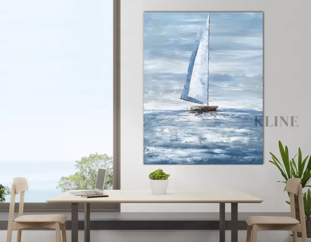 Sailing Far Away - Hand Painting 