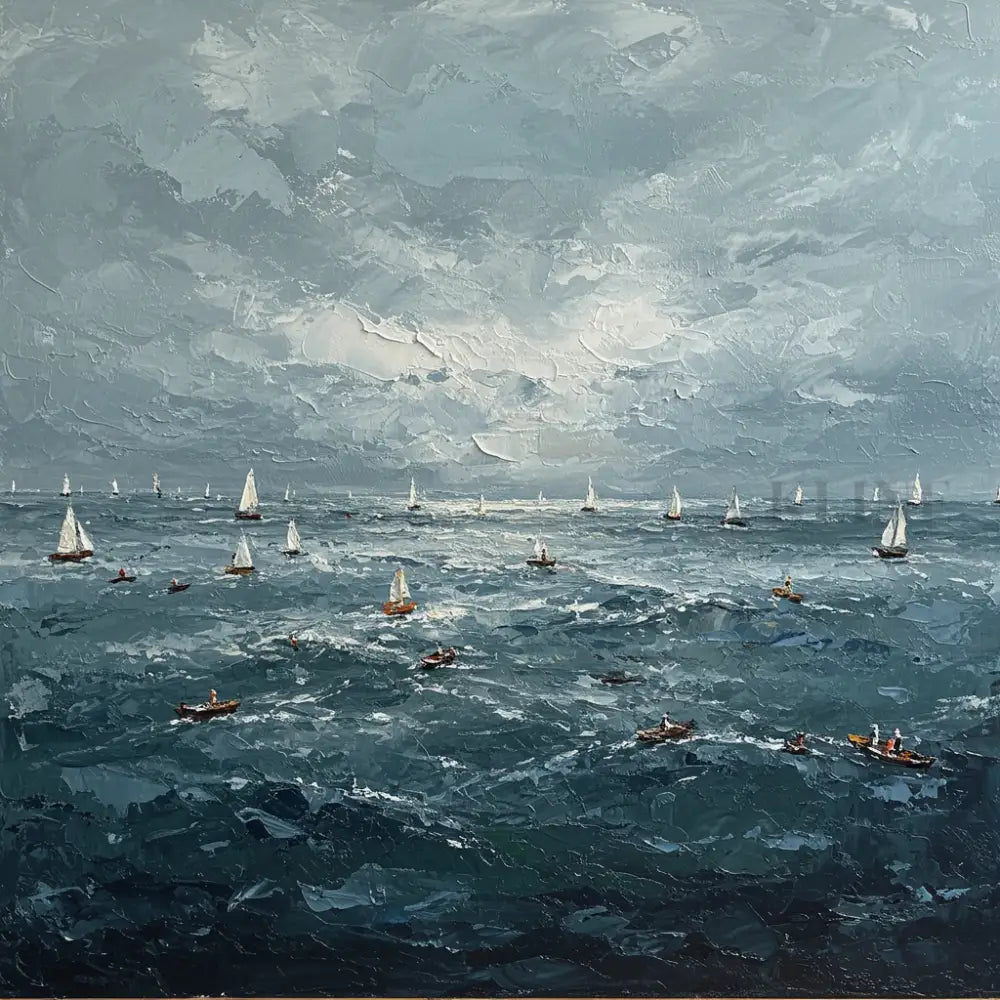 Sailors’ Serenity - Hand Painting Plaster Art