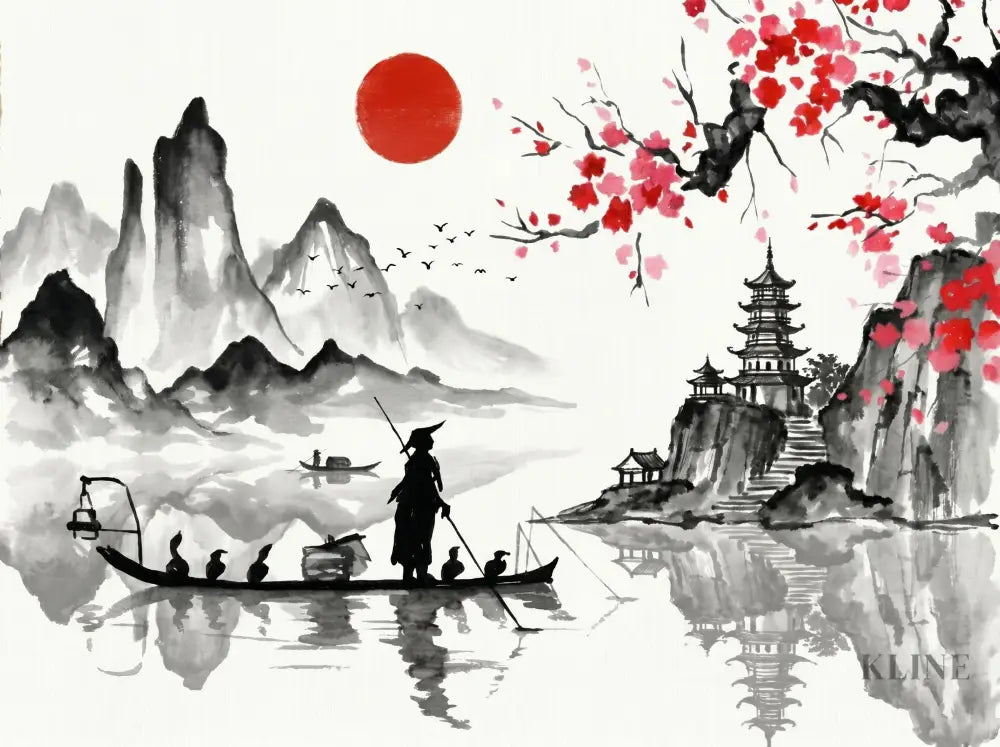 Sakura Reflections - Hand Painting 