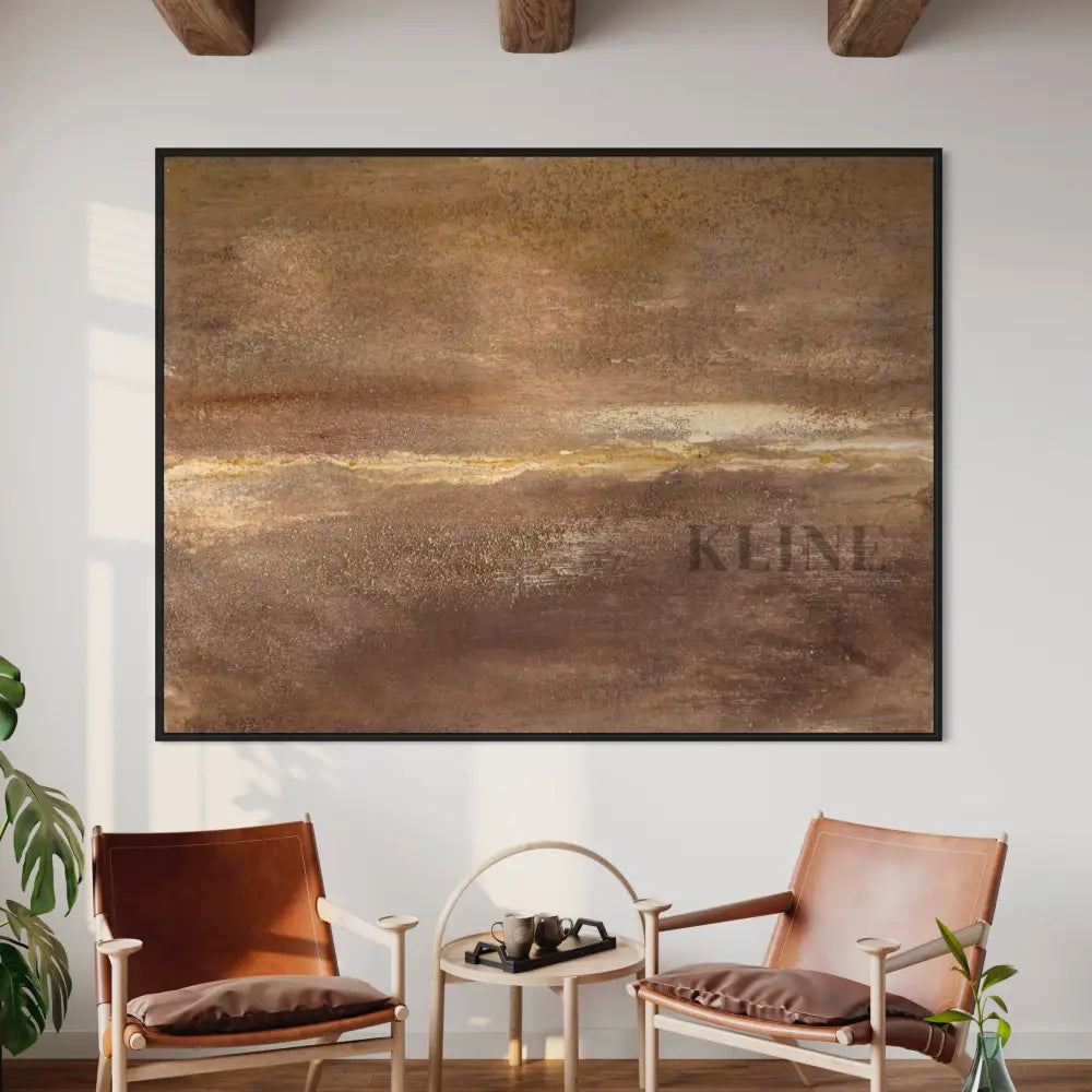 Sandstorm - Hand Painting 茶色の壁アート