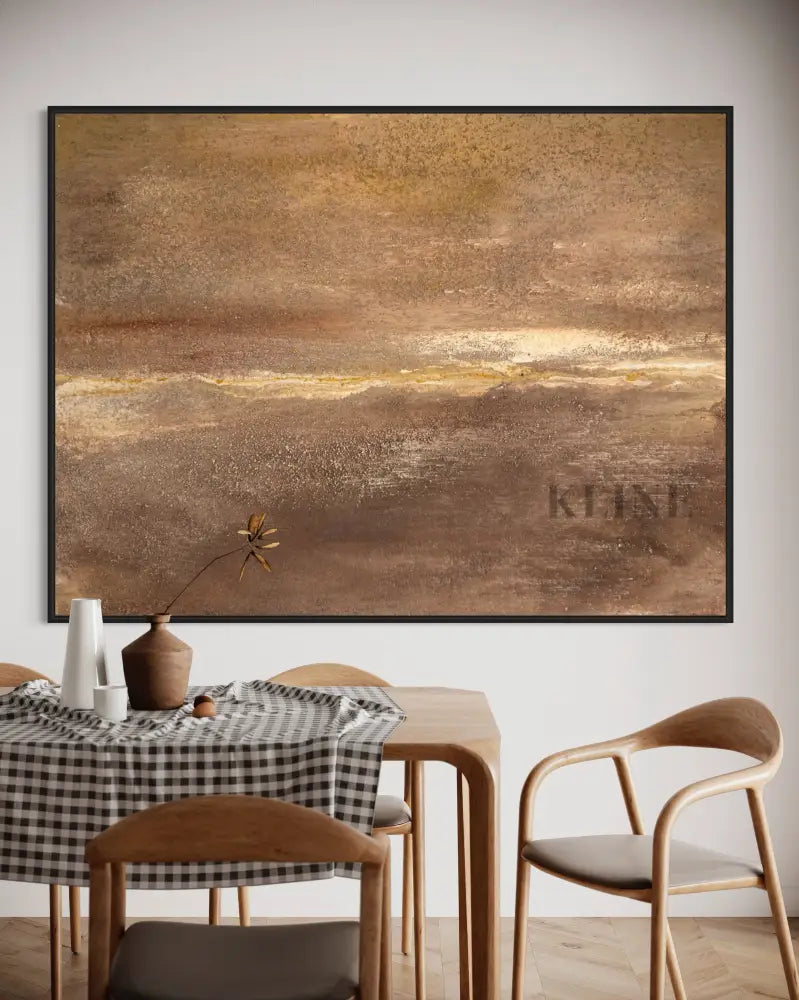 Sandstorm - Hand Painting 茶色の壁アート