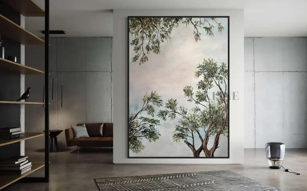 Scrubby Corner Canopy 1 - Hand Painting Leinwand-Wandkunst