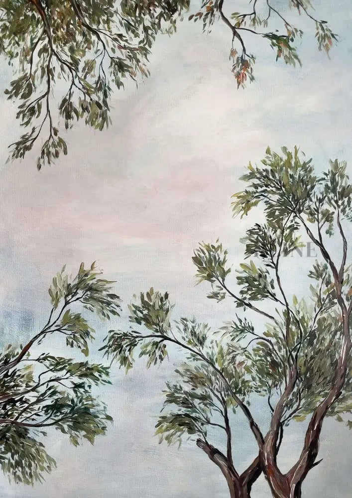Scrubby Corner Canopy 1 - Hand Painting Leinwand-Wandkunst