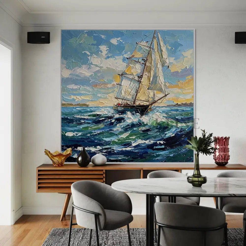 Seaborne Grace - Hand Painting Lounge Wall Art