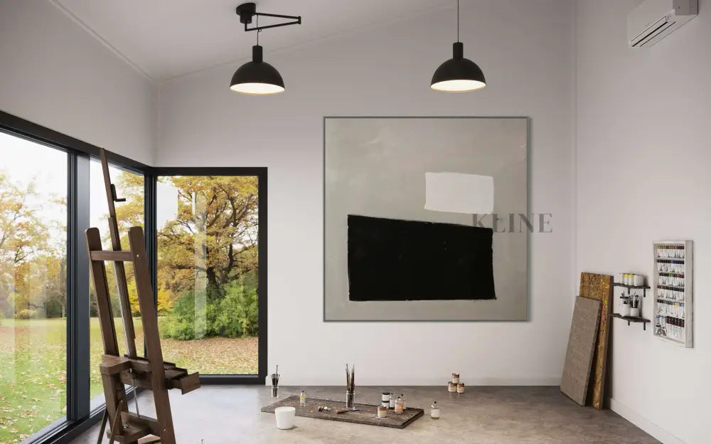 Shadowed Beige - Hand Painting Große Wandkunst