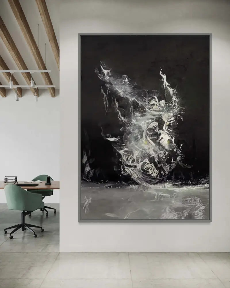 She is a Dancer 3 - Hand Painting Lounge-Wandkunst