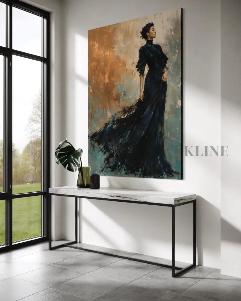 She Wore the Night - Hand Painting Vertical Wall Art & Paintings