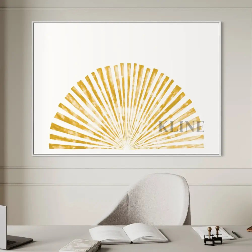 Shibori Sun Burst - Hand Painting Arte de la pared del comedor