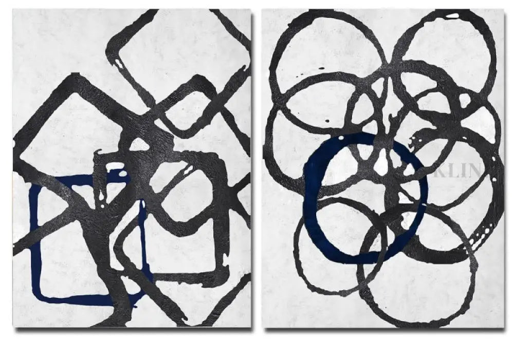 Shift and Lapse - Kline Collective Peintures en noir et blanc
