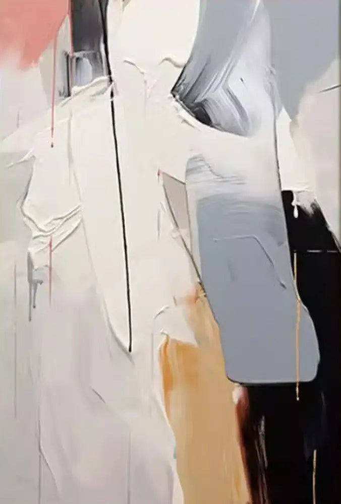 Silent Flow - Hand Painting テクスチャーのあるウォールアート