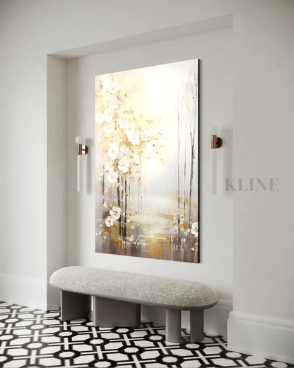 Silent Forest Floral Textured Painting - Hand Painting