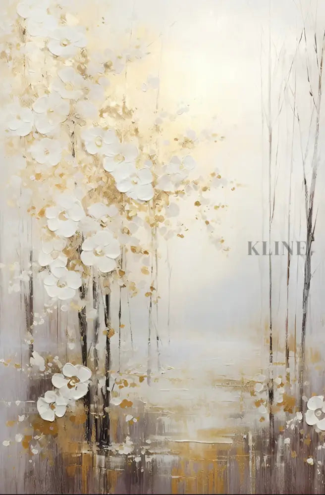 Silent Forest Floral Textured Painting - Hand Painting