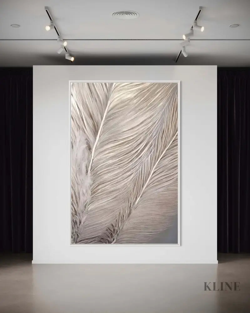 Silver Feather - Hand Painting